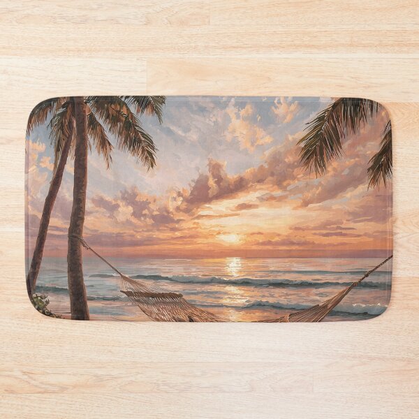 Item preview, beach hammock between two palm trees designed and sold by dcrc.