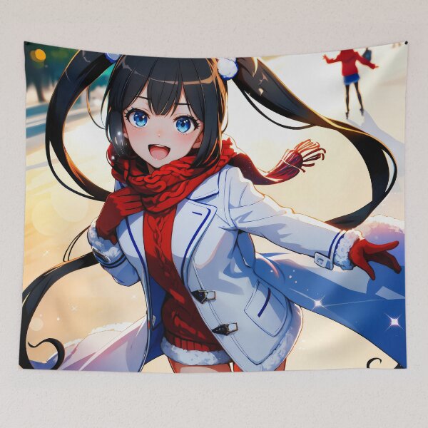 Item preview, Hestia Danmachi Anime Girl Waifu Winter Snow Christmas Fantasy designed and sold by riadjamai.