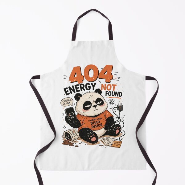 Item preview, 404 Energy Not Found Panda Funny Lazy Mood Design designed and sold by ZenvyraLab.