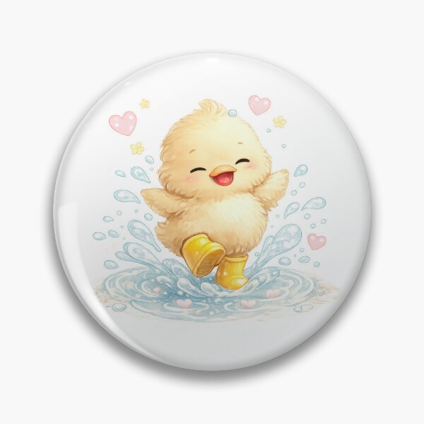 Item preview, Cute duckling splashing in a puddle with yellow rain boots designed and sold by jgvisualarts.