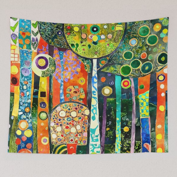 Item preview, Fantasy Funky Forest Of Abstract Trees Digital Art designed and sold by DEC02.
