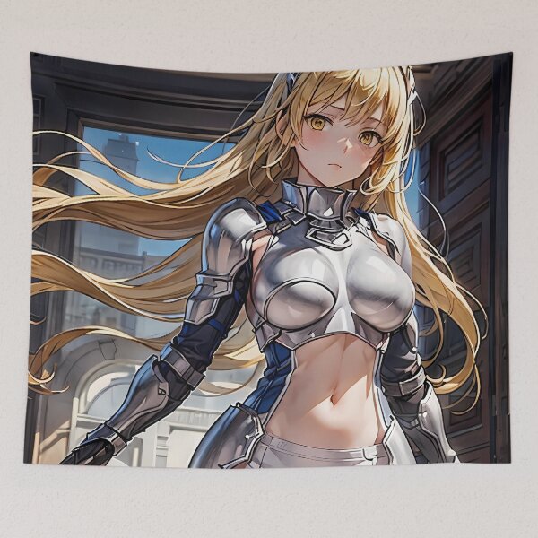 Item preview, Ais Wallenstein Danmachi Anime Girl Waifu Knight Fantasy Urban Interior designed and sold by riadjamai.