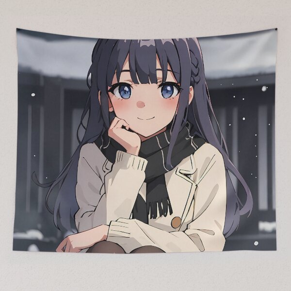 Artikelvorschau, Shoko Makinohara Bunny Girl Senpai Anime Girl Winter Snow entworfen und verkauft von riadjamai.