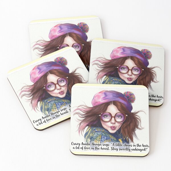 Item preview, Auntie Ñanga Sweetly Unhinged: Funny Whimsical Portrait Art designed and sold by KabronX.