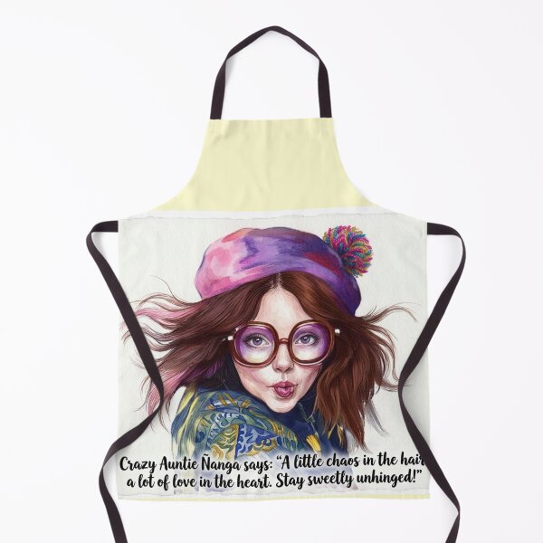 Item preview, Auntie Ñanga Sweetly Unhinged: Funny Whimsical Portrait Art designed and sold by KabronX.