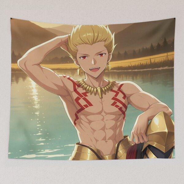 Item preview, Gilgamesh Fate Stay Night Sunset Warrior junto al lago designed and sold by riadjamai.