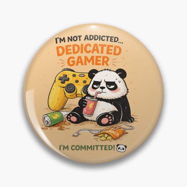 Item preview, Dedicated Gamer Funny Panda Gaming Quote Design designed and sold by ZenvyraLab.