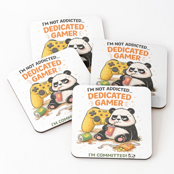 Item preview, Dedicated Gamer Funny Panda Gaming Quote Design designed and sold by ZenvyraLab.
