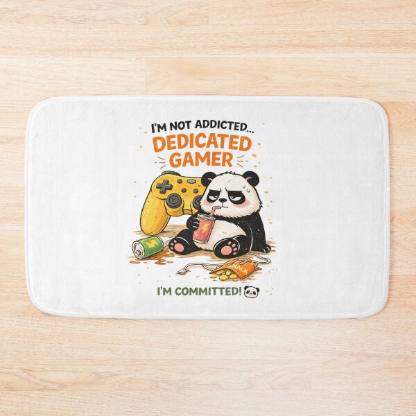 Item preview, Dedicated Gamer Funny Panda Gaming Quote Design designed and sold by ZenvyraLab.