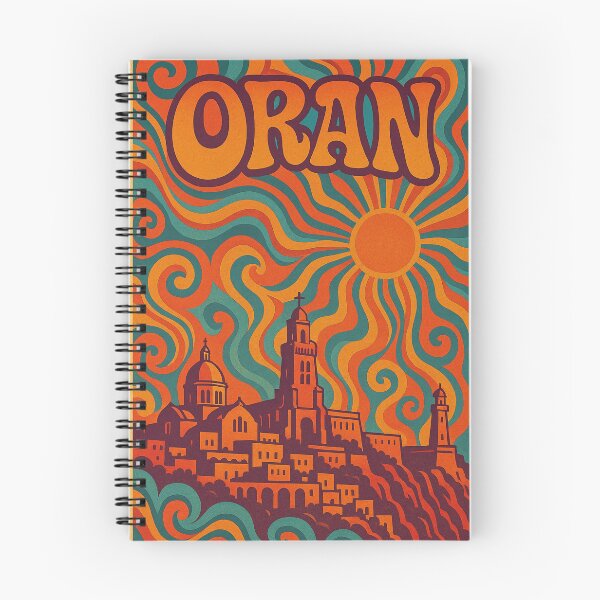 Item preview, Trippy Psychedelic Poster of Oran | Vibrant Algerian Coastal Cityscape | Surreal Mediterranean Travel Art designed and sold by PaintedPixels01.