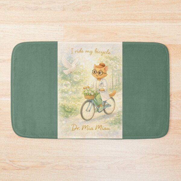 Item preview, I ride my bicycle - Dr. Mia Meow designed and sold by drmiamiau.