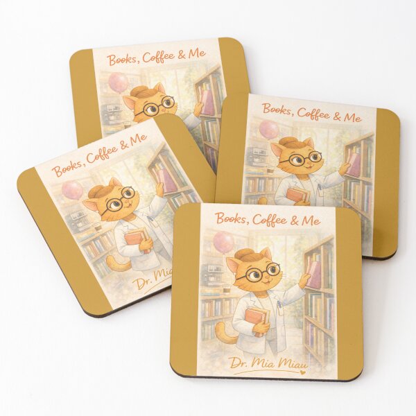 Item preview, Books, Coffee & Me - Dr. Mia Meow designed and sold by drmiamiau.