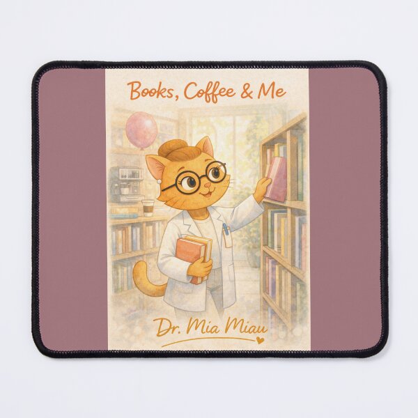 Item preview, Books, Coffee & Me - Dr. Mia Meow designed and sold by drmiamiau.