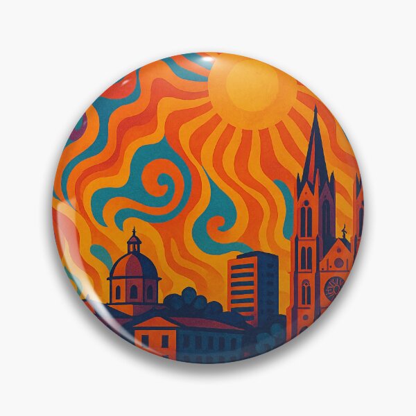 Item preview, Trippy Psychedelic Poster of Malabo | Vibrant Equatorial Guinea Cityscape | Surreal Island Coastal Travel Art designed and sold by PaintedPixels01.