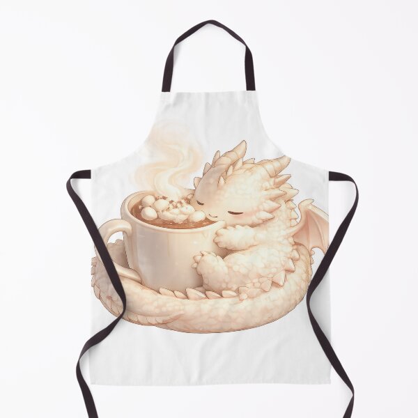 Item preview, Cute baby dragon hugging a mug of hot cocoa with marshmallows designed and sold by jgvisualarts.