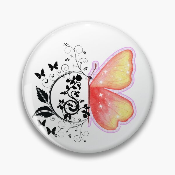 Artikelvorschau, Split Butterfly – Floral & Watercolor. entworfen und verkauft von Bluepanda21.