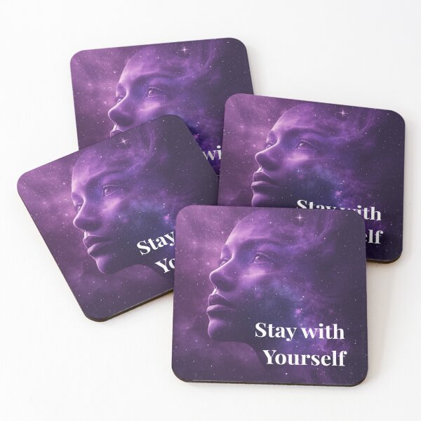 Item preview, stay with yourself | purple cosmic aesthetic designed and sold by MysticPurpleHue.