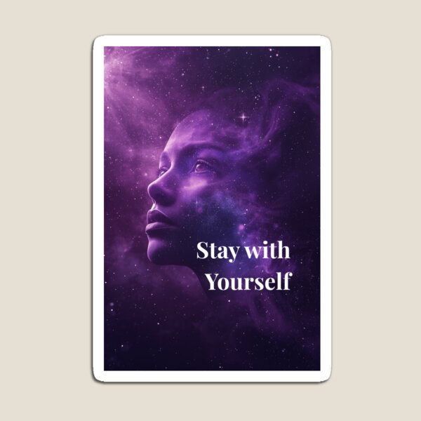 Item preview, stay with yourself | purple cosmic aesthetic designed and sold by MysticPurpleHue.