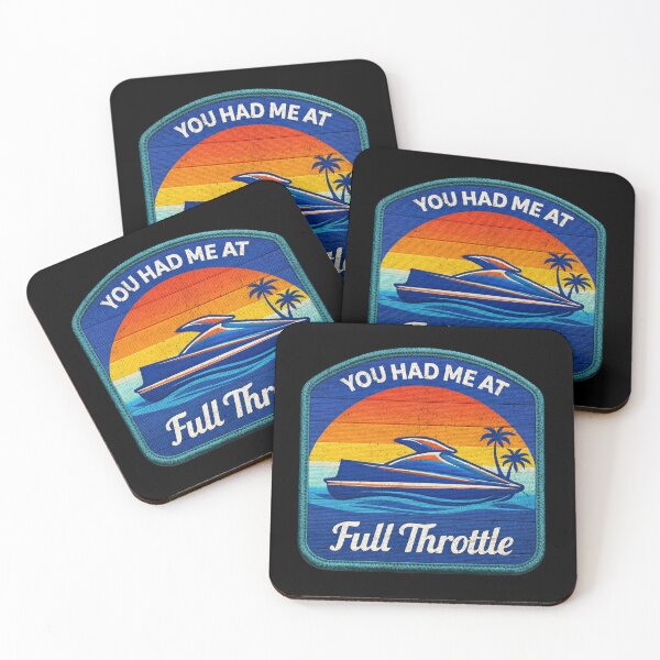 Item preview, You Had Me At Full Throttle Jet Ski Lake Life Retro Sunset Water Sports designed and sold by CarantinedChaos.
