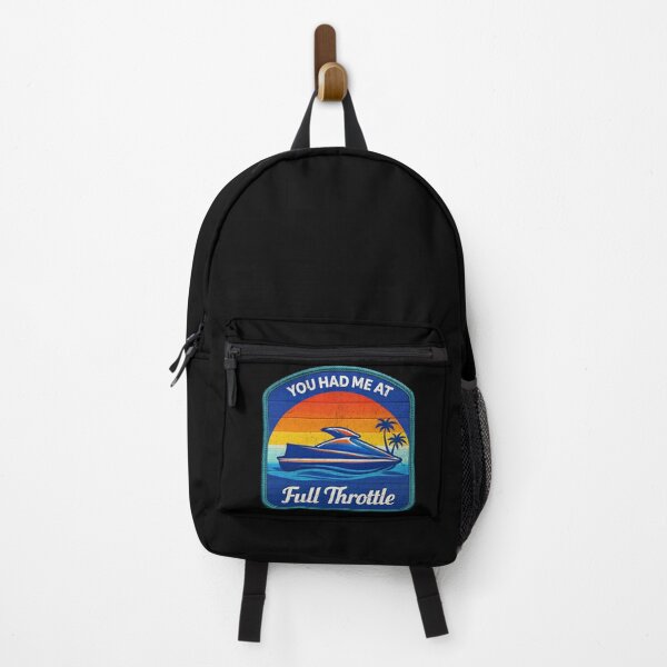 Item preview, You Had Me At Full Throttle Jet Ski Lake Life Retro Sunset Water Sports designed and sold by CarantinedChaos.