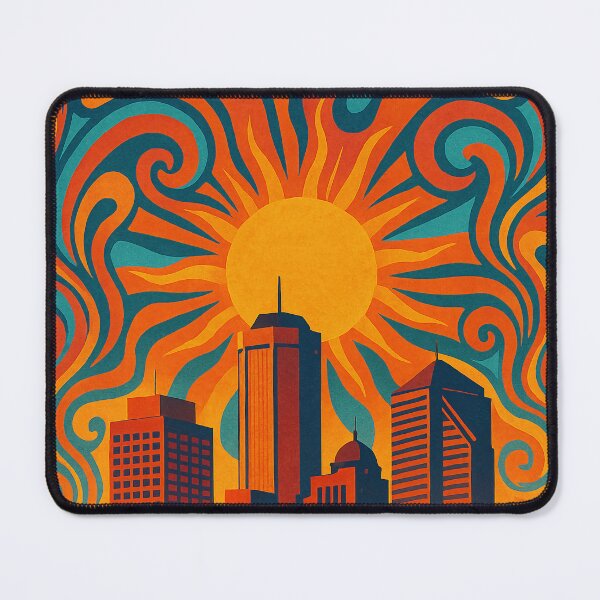 Item preview, Trippy Psychedelic Poster of Harare | Vibrant Zimbabwe Cityscape | Surreal African Urban Travel Art designed and sold by PaintedPixels01.