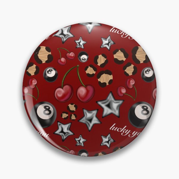 Item preview, Red Cherry Lucky 8 Ball Star Leopard Pattern designed and sold by issie kate.