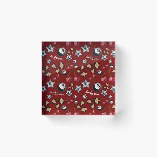 Item preview, Red Cherry Lucky 8 Ball Star Leopard Pattern designed and sold by issie kate.