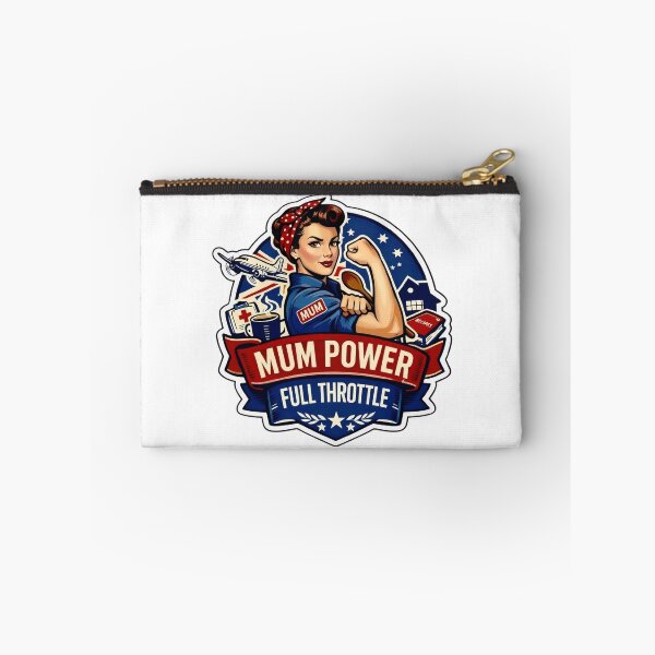 Item preview, Mum Power, Full Throttle retro Rosie the Riveter Inspired Design designed and sold by MuggyandMo.