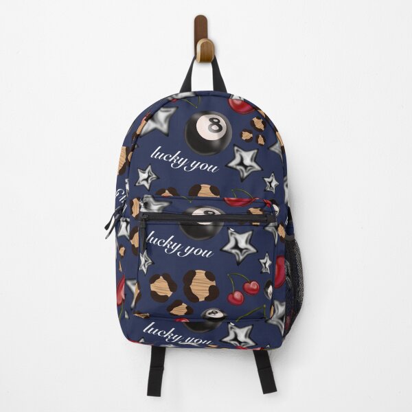 Item preview, Navy Blue Cherry Lucky 8 Ball Star Leopard Pattern designed and sold by issie kate.
