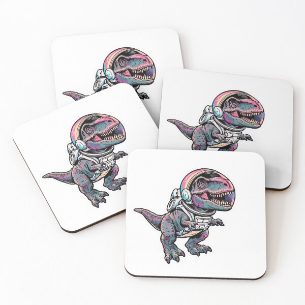 Item preview, Retro Neon T-Rex Astronaut - Cosmic Dinosaur Space Adventure Aesthetic designed and sold by Verdezeus86 .