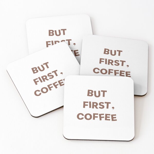 Item preview, But First Coffee Minimal Typography Design designed and sold by aikdreams.