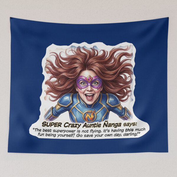 Item preview, Super Crazy Auntie Ñanga: Funny Superhero Empowerment Art designed and sold by KabronX.