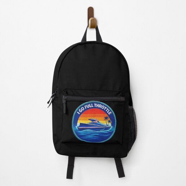 Item preview, I Go Full Throttle Jet Ski Lake Life Retro Sunset Water Sports designed and sold by CarantinedChaos.