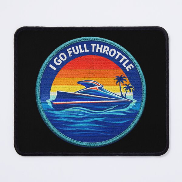 Item preview, I Go Full Throttle Jet Ski Lake Life Retro Sunset Water Sports designed and sold by CarantinedChaos.