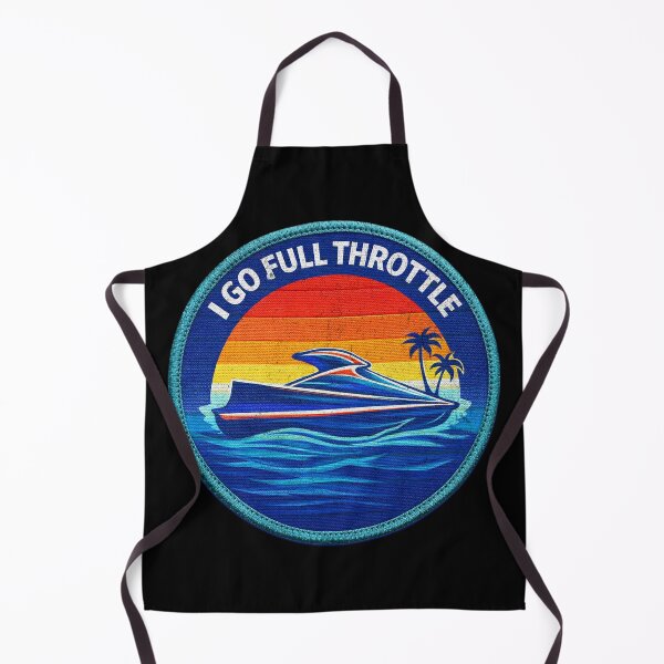 Item preview, I Go Full Throttle Jet Ski Lake Life Retro Sunset Water Sports designed and sold by CarantinedChaos.