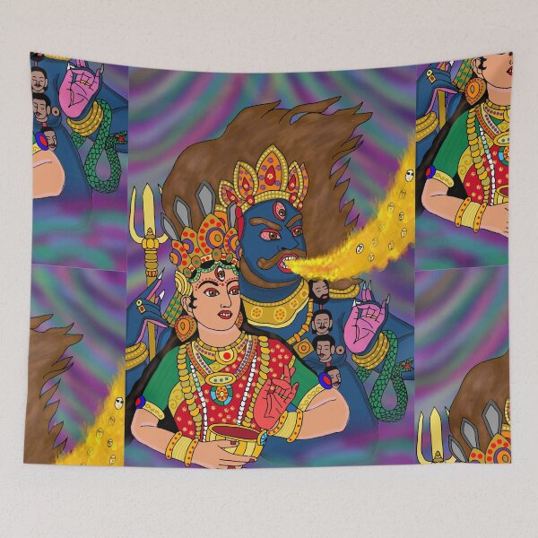 Item preview, Rudra Rudrani Divine Artwork – Shiva Shakti Spiritual Art Design designed and sold by Harshit_Digital_Arts.