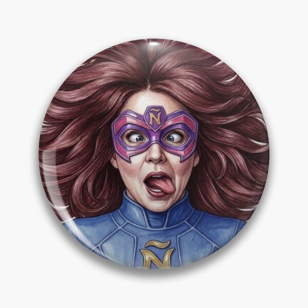 Item preview, Super Crazy Auntie Ñanga Messy Mane: Funny Brainy Superhero Art designed and sold by KabronX.