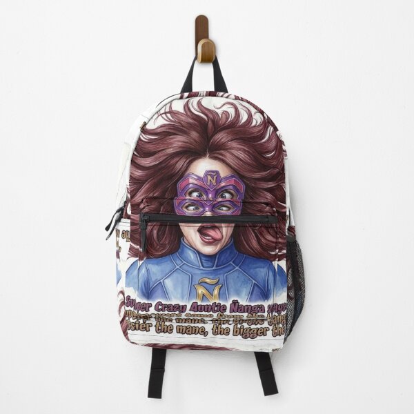 Item preview, Super Crazy Auntie Ñanga Messy Mane: Funny Brainy Superhero Art designed and sold by KabronX.