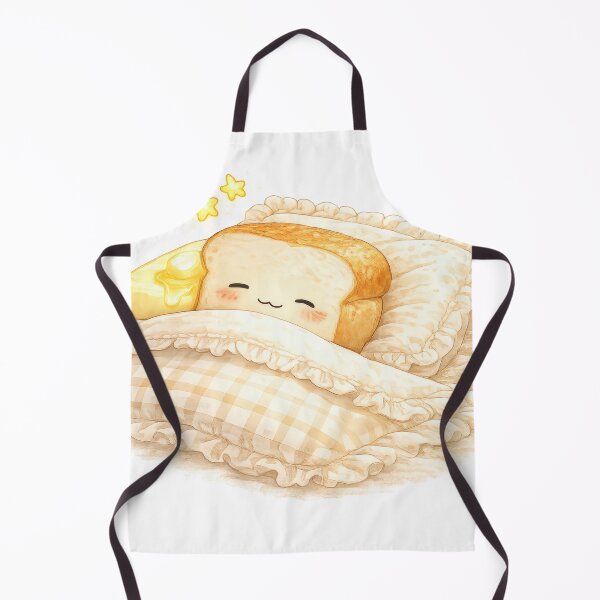 Item preview, Cute sleeping bread slice tucked into bed with butter pillow designed and sold by jgvisualarts.