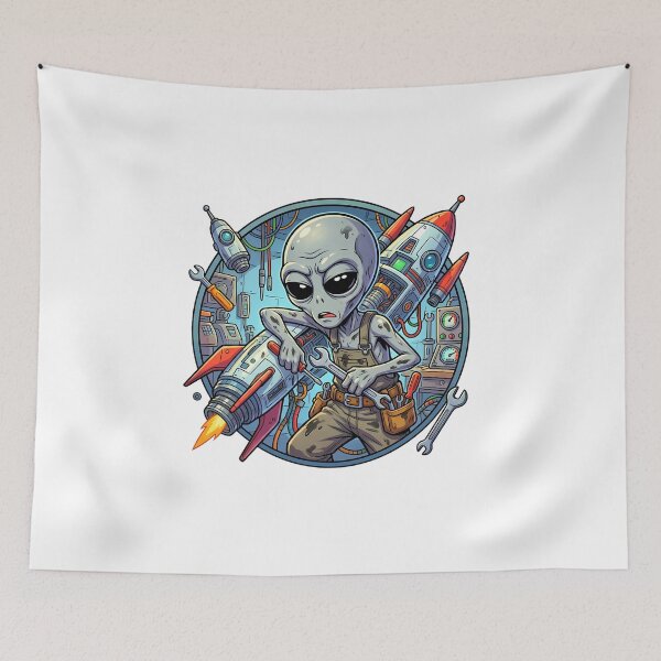 Item preview, Grumpy Alien Space Mechanic designed and sold by Sunkhung.