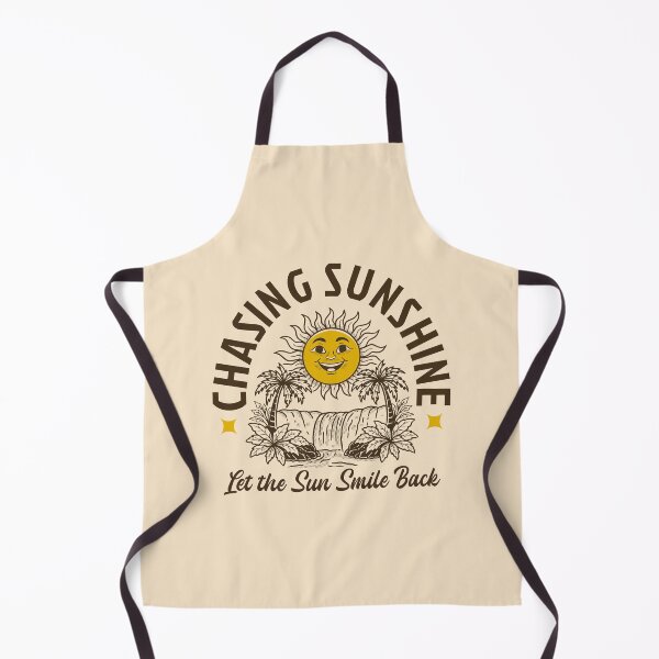 Item preview, Chasing Sunshine Retro Smiling Sun Tropical Waterfall Vintage Style Design designed and sold by adipra.