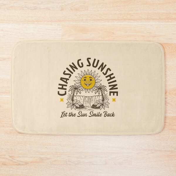 Item preview, Chasing Sunshine Retro Smiling Sun Tropical Waterfall Vintage Style Design designed and sold by adipra.