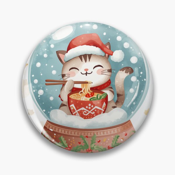 Item preview, Snow globe Cat eating ramen  designed and sold by JosueShop101.