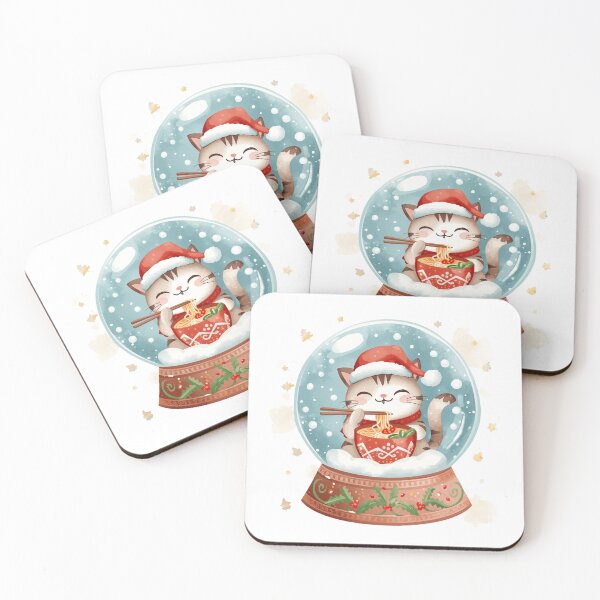 Item preview, Snow globe Cat eating ramen  designed and sold by JosueShop101.