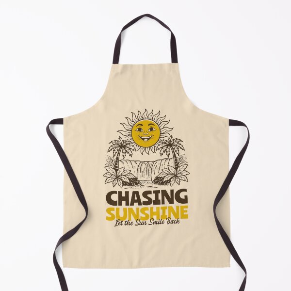 Item preview, Chasing Sunshine Retro Smiling Sun Tropical Waterfall Vintage Style Design designed and sold by adipra.