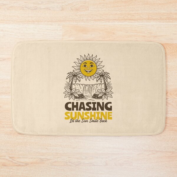 Item preview, Chasing Sunshine Retro Smiling Sun Tropical Waterfall Vintage Style Design designed and sold by adipra.