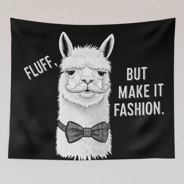 Item preview, Fluff But Make It Fashion Llama designed and sold by SillyPawsStudio.