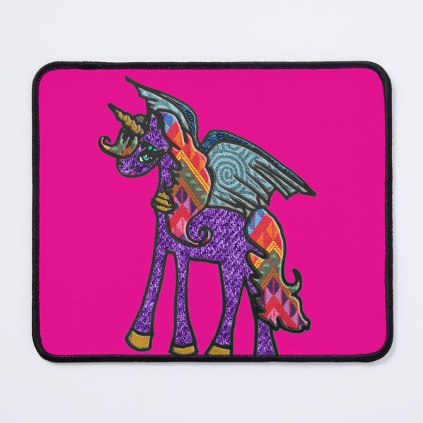 Item preview, Purple Colorful Tribal Print Winged Unicorn designed and sold by artbyomega.