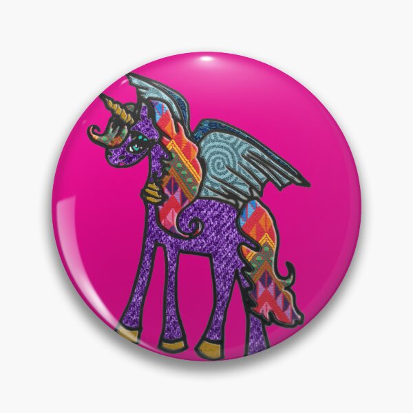 Item preview, Purple Colorful Tribal Print Winged Unicorn designed and sold by artbyomega.