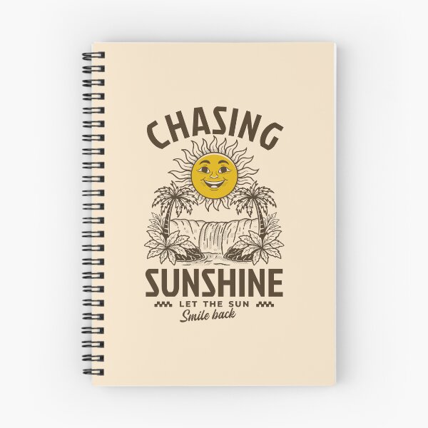 Item preview, Chasing Sunshine Retro Smiling Sun Tropical Waterfall Vintage Style Design designed and sold by adipra.